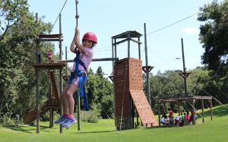 Ziplining at Camp Cristina YMCA